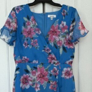 Kensie blue and pink flowered dress (size 14)